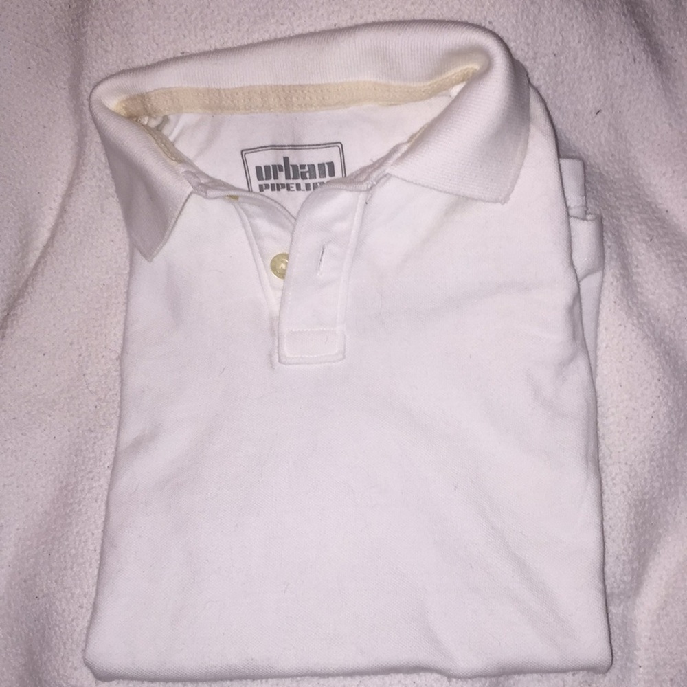 Boys white short sleeve polo shirt